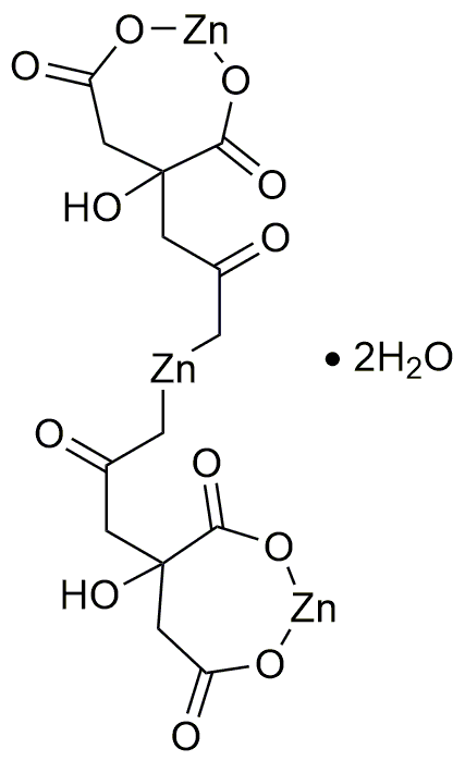 Citarte de zinc dihidrato, Ultra puro, USP, Polvo, Bajo contenido de metales pesados ​​(As: &lt;= 1 ppm, Cd: &lt;= 1 ppm, Pb: &lt;= 5 ppm y Hg: &lt;= 0,1 ppm)