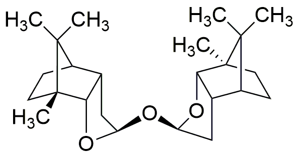 Éter bis[(2R,3aS,4R,7aS)-octahidro-7,8,8-trimetil-4,7-metanobenzofuran-2-ílico] [para resolución óptica]