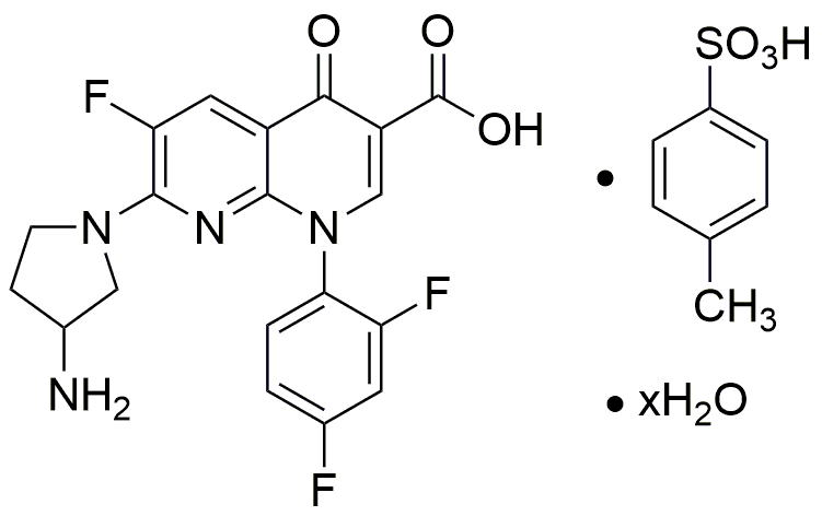 Tosufloxacin p-toluenesulfonate hydrate