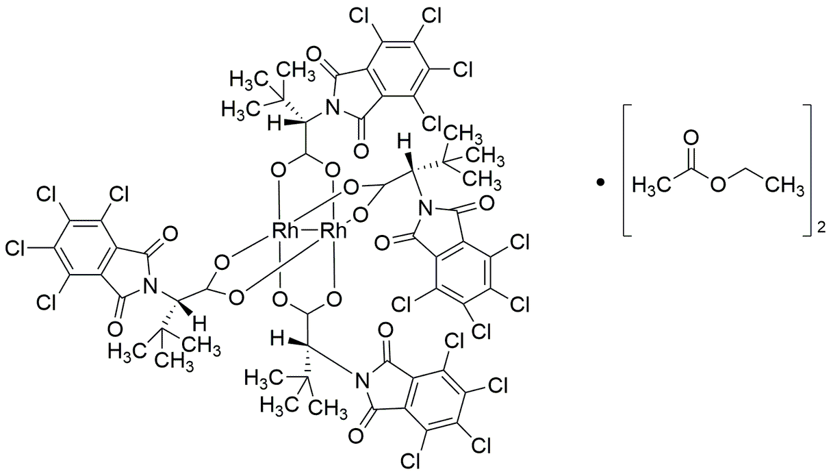 Tetrakis[N-tetrachlorophthaloyl-(S)-tert-leucinato]dirhodium bis(ethyl acetate) adduct