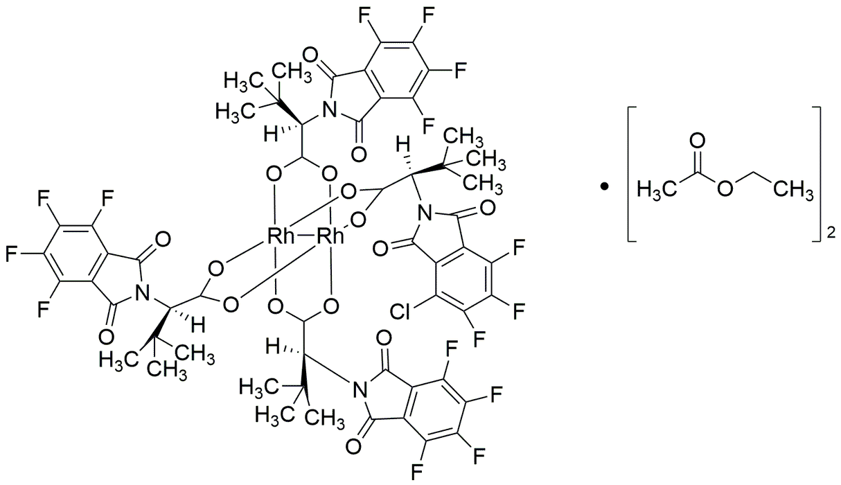 Aducto de tetrakis[N-tetrafluoroftaloil-(R)-tert-leucinato]dirhodio bis(acetato de etilo)