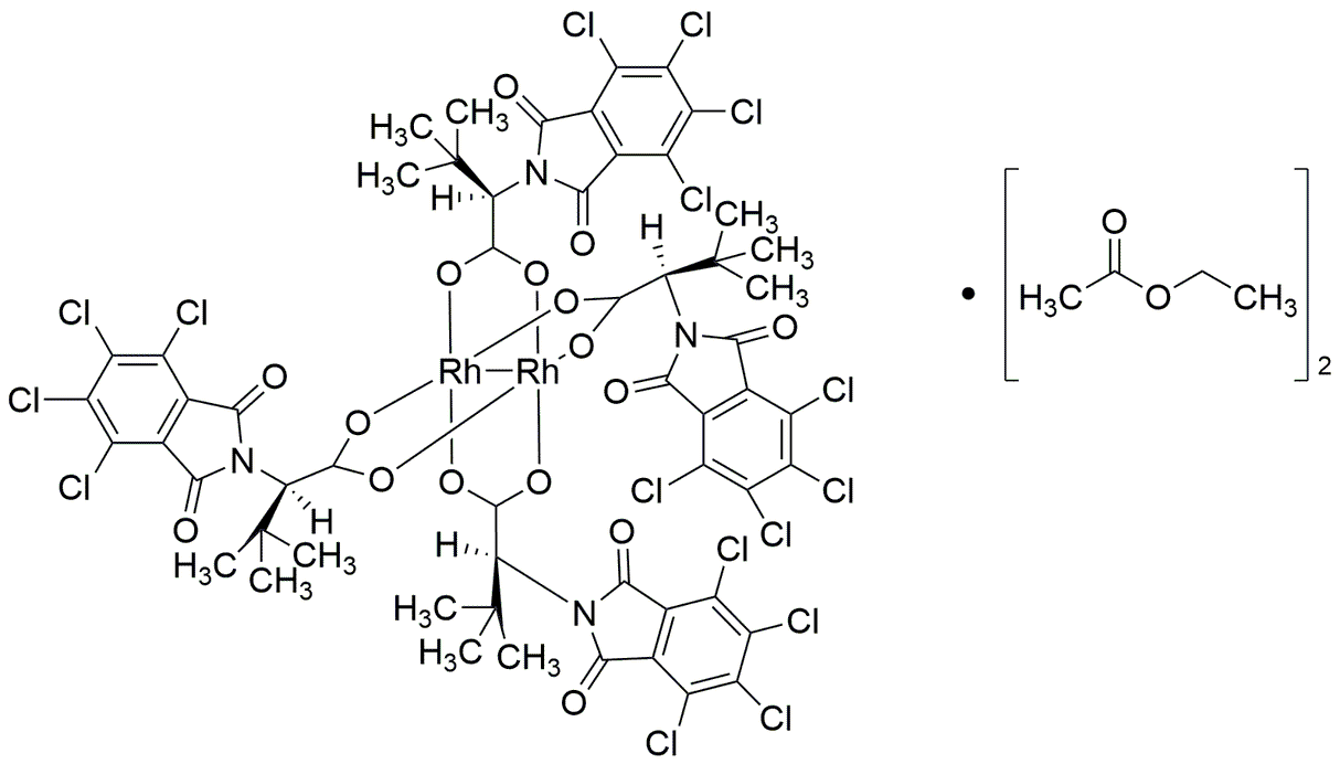 Aducto de tetrakis[N-tetracloroftaloil-(R)-tert-leucinato]dirhodio bis(acetato de etilo)