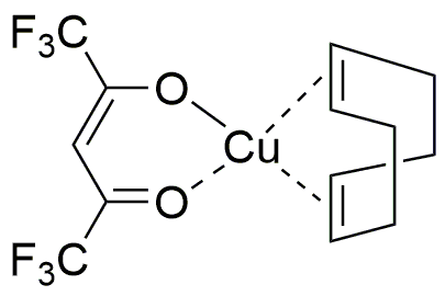 Complejo de hexafluoro-2,4-pentanedionato de cobre (I) y 1,5-ciclooctadieno