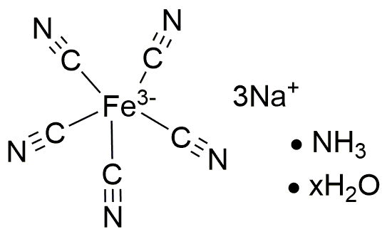 Pentacyanoammineferroate de sodium (II) hydraté