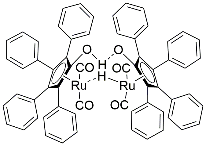 1-Hydroxytetraphenylcylclopentadienyl(tetraphenyl-2,4-cyclopentadien-1-one)-μ-hydrotetracarbonyldiruthenium(II)