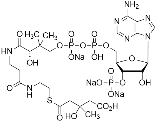 DL-3-hydroxy-3-méthylglutaryl coenzyme A, sel de sodium hydraté