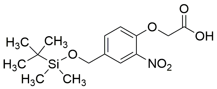 Ácido 2-[4-(terc-butildimetilsililoximetil)-2-nitrofenoxi]acético