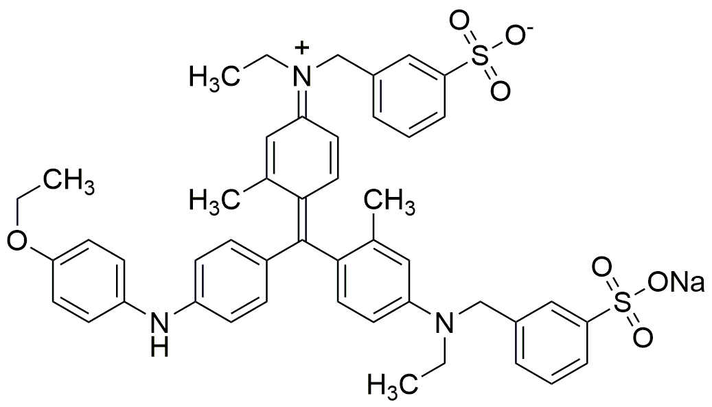 Solución azul brillante G