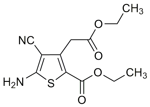 5-amino-4-cyano-3-(2-éthoxycarbonylméthyl)thiophène-2-carboxylate d'éthyle