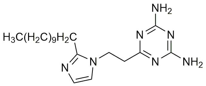 2,4-Diamino-6-[2-(2-undécyl-1-imidazolyl)éthyl]-1,3,5-triazine