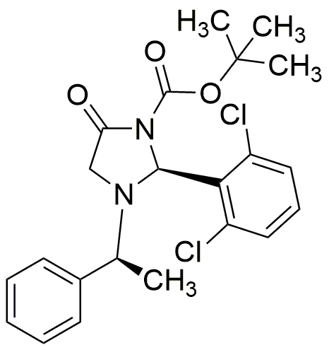 tert-butyle (S)-2-(2,6-dichlorophényl)-5-oxo-3-[(S)-1-phényléthyl]imidazolidine-1-carboxylate