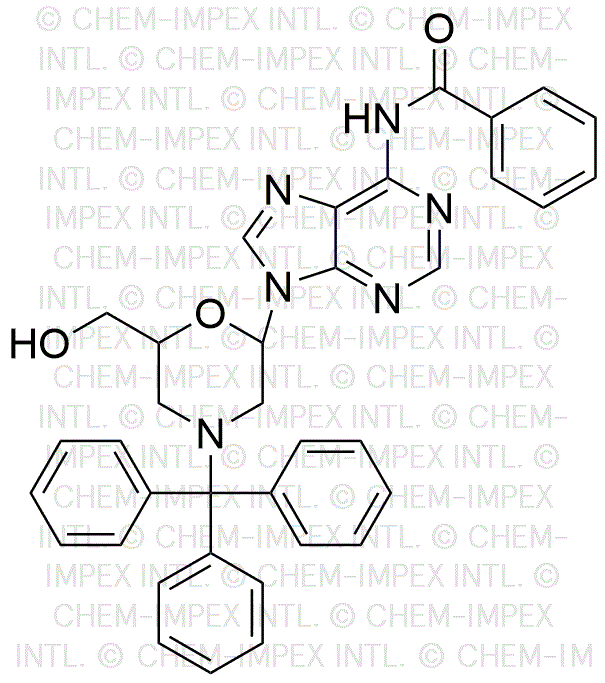 N-(9-(6-(hydroxymethyl)-4-tritylmorpholin-2-yl)-9H-purin-6-yl) benzamide