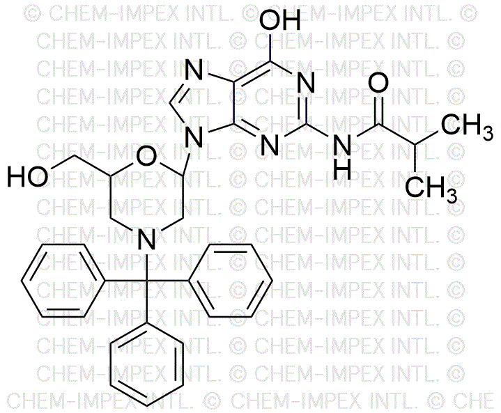 N-(6-hydroxy-9-(6-(hydroxymethyl)-4-tritylmorpholin-2-yl)-9H-purin-2-yl) isobutyramide