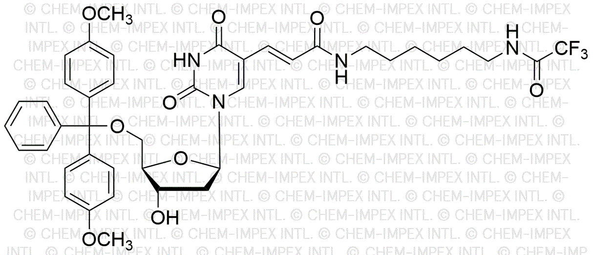 5'-O-(4, 4'-dimethoxytrityl)-5-[N-(6-trifluoroacetylaminohexyl)- 3-acrylamido]-2'-deoxyuridine