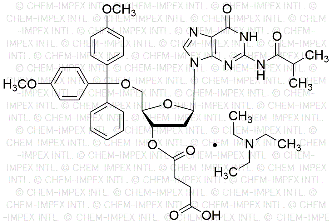 5'-O-4, 4'-Dimethoxytrityl)-N2-isobutyryl-2'-deoxyguanosine-3'-O-succinate, triethylamine salt