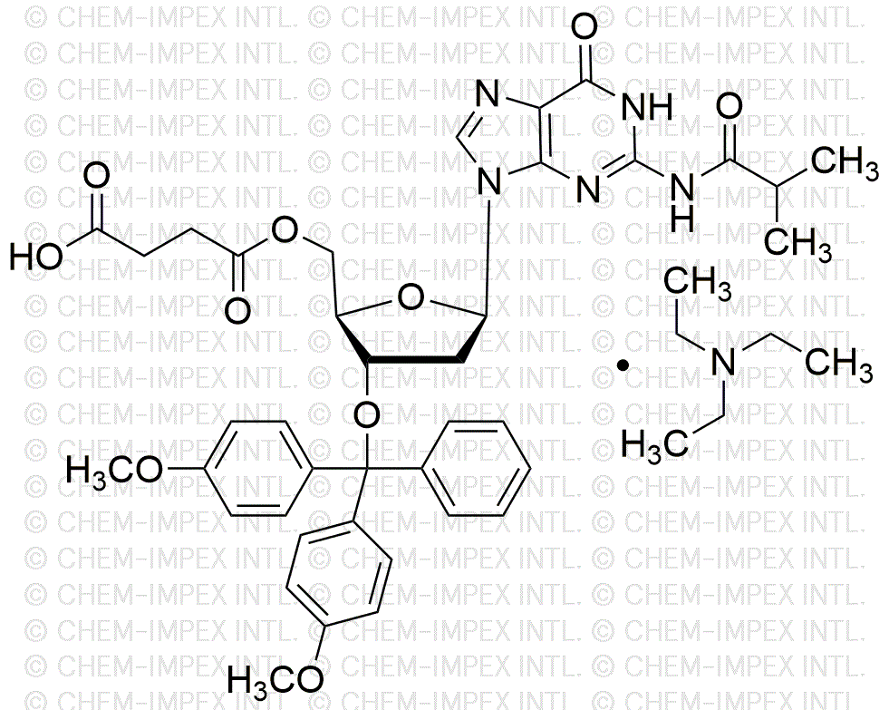 3'-O-4, 4'-Dimethoxytrityl)-N2-isobutyryl 2'-deoxyguanosine-5'-O-succinate, triethylamine salt