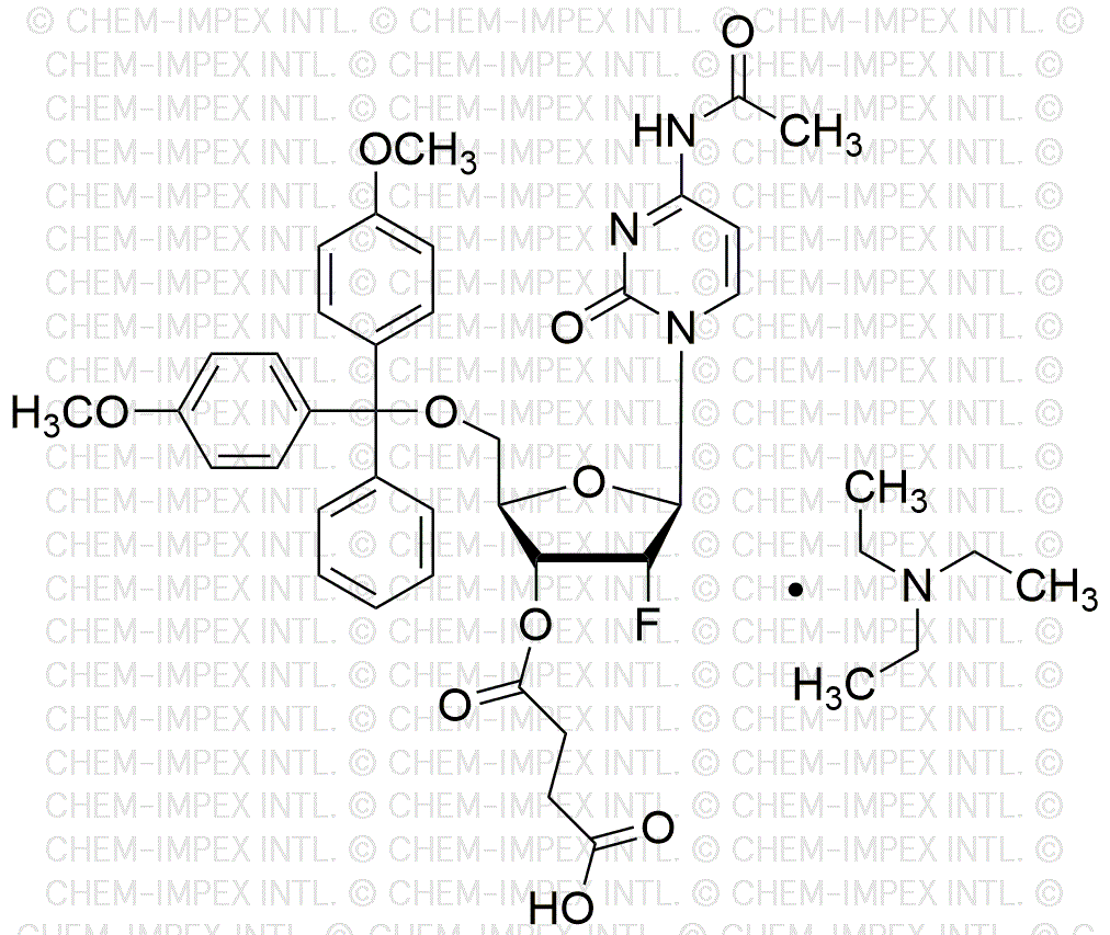 5'-O-(4, 4'-diméthoxytrityl)-N4-acétyl-3'-O-succinate-2'-fluoro-désoxycytidine, sel de triéthylamine