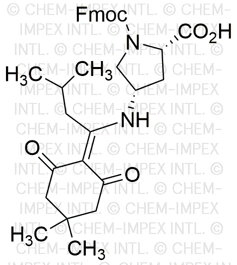 N-Fmoc-(4S-NH-(4,4-Dimetil-2,6-dioxociclohex-1-ilideno)-3-metilbutil-L-prolina