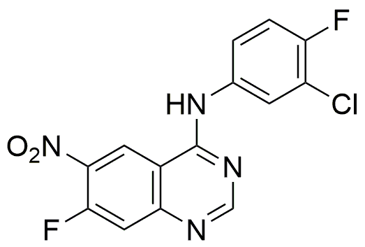 4-(3-chloro-4-fluoroanilino)-7-fluoro-6-nitroquinazoline