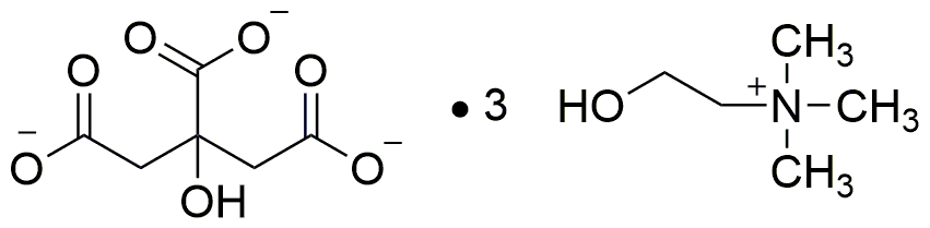 Citrato de tricolina (aproximadamente 65 % en agua)