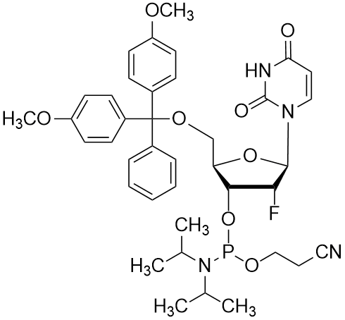 5'-O-(4,4'-Dimethoxytrityl)-3'-O-[(2-cyanoethoxy)(diisopropylamino)phosphino]-2'-deoxy-2'-fluorouridine