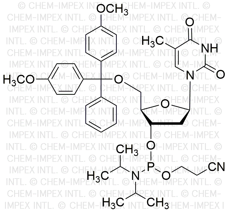 5'-O-(4, 4'-diméthoxytrityl)thymidine-3'-cyanoéthyl phosphoramidite