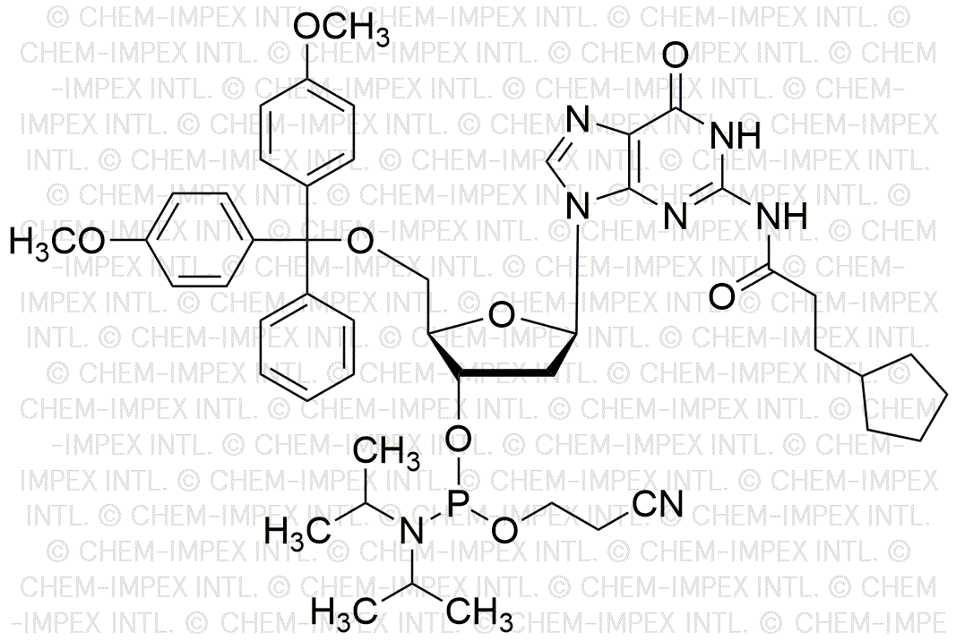 5'-O-(4, 4'-Dimethoxytrityl)-N2-cyclopentylpropionyl-2'-deoxyguanosine-3'-cyanoethyl phosphoramidite