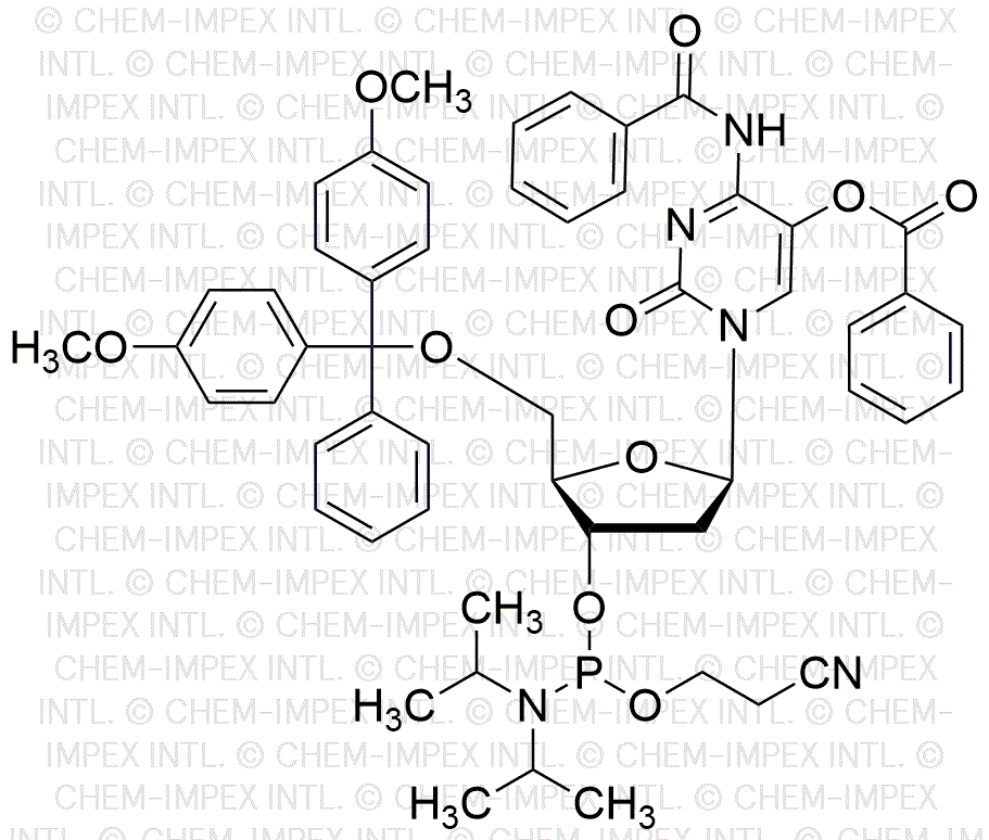 N4, O5-dibenzoil-5'-O-(4, 4'-dimetoxitritil)-2'-desoxicitidina-3'-cianoetil fosforamidita