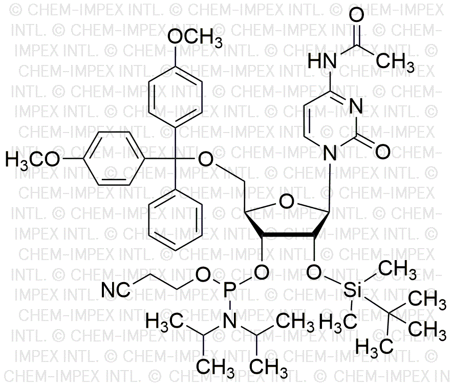 N4-Acetil-5'-O-(4, 4'-dimetoxitritil)-2'-O-(terbutildimetilsilil)citidina-3'-cianoetil fosforamidita