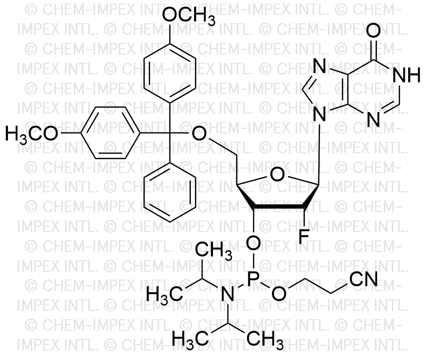 2'-Fluoro-5'-O-(4, 4'-dimetoxitritil)-2'-desoxiinosina-3'-cianoetil fosforamidita