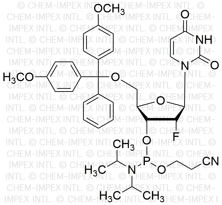 2'-Fluoro-5'-O-(4, 4'-dimetoxitritil)-2'-desoxiuridina-3'-cianoetil fosforamidita