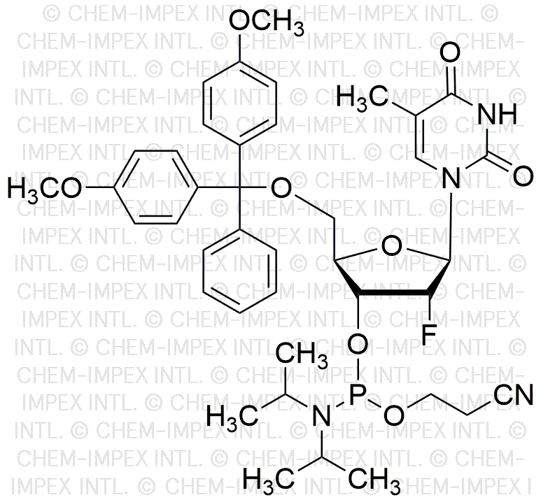 5'-O-(4, 4-Dimetoxitritil)-2'-fluoro-desoxitimidina-3'-O-[(2-cianoetil)-N, N-diisopropil] fosforamidita