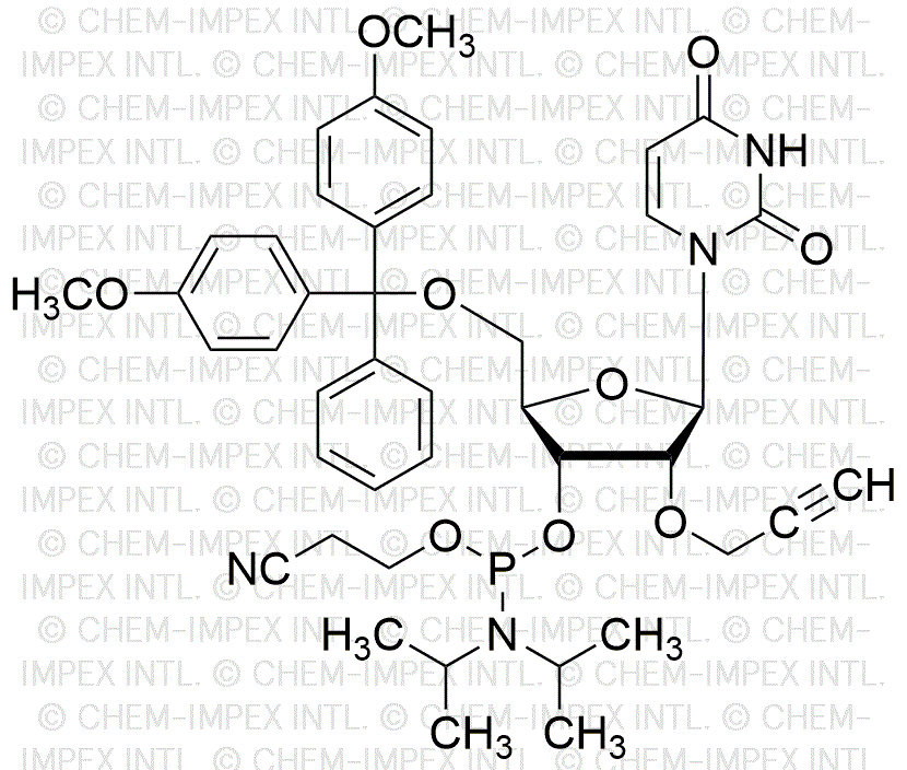 5'-O-(4, 4'-diméthoxytrityl)-2'-O-propargyl-uridine-3'-cyanoéthyl phosphoramidite