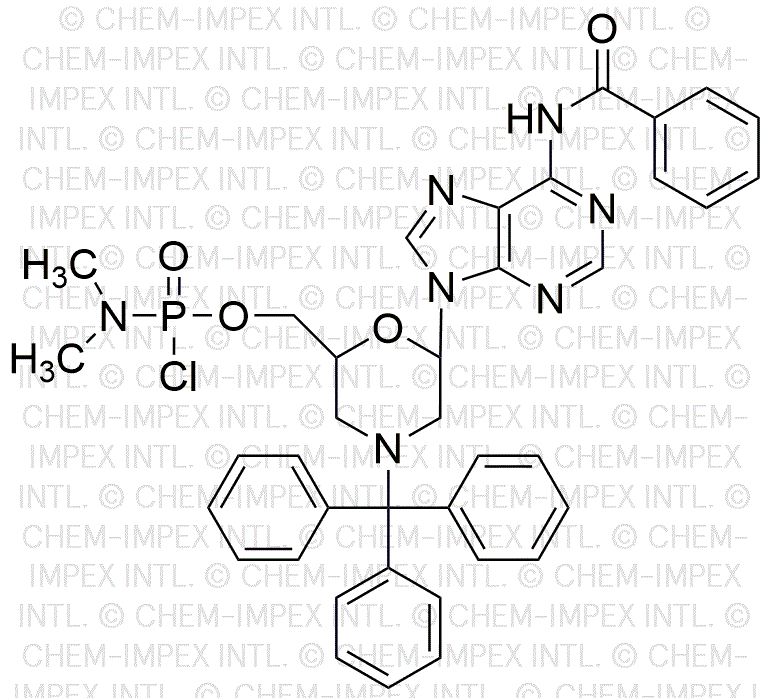 Dimetilfosforamidocloridato de (6-(6-benzamido-9H-purin-9-il)-4-tritilmorfolin-2-il)metil