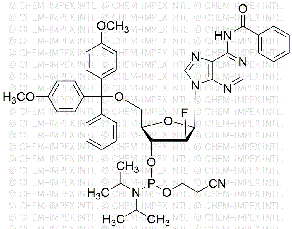 5'-O-(4, 4'-diméthoxytrityl)-N6-benzoyl-2'-désoxy-2'-fluoroarabinoadénosine-3'-cyanoéthyl phosphoramidite