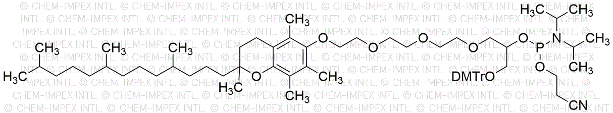 1-O-(4,4'-diméthoxytrityl)-14-((2, 5, 7, 8-tétraméthyl-2-(4, 8, 12-triméthyltridécyl)chroman-6-yl)oxy)-2, 6, 9, 12-tétraoxatetradécan-4-yl (2-cyanoéthyl)diisopropyl phosphoramidite