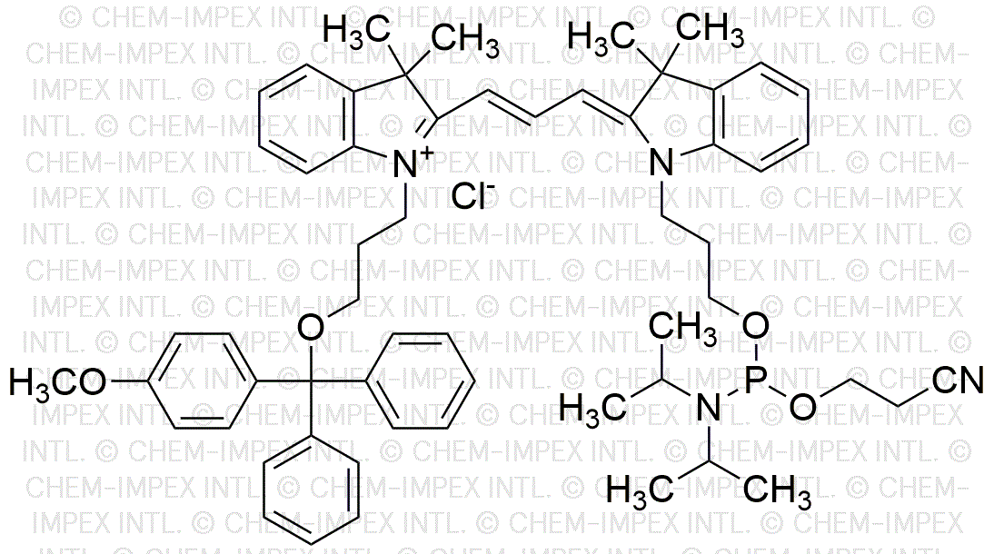 Chlorure de 1-[3-(4-monométhoxytrityloxy)propyl]-1'-[3-[(2-cyanoéthyl)-(N, N-diisopropyl)phosphoramidityl]propyl]-3, 3, 3', 3'-tétraméthylindocarbocyanine