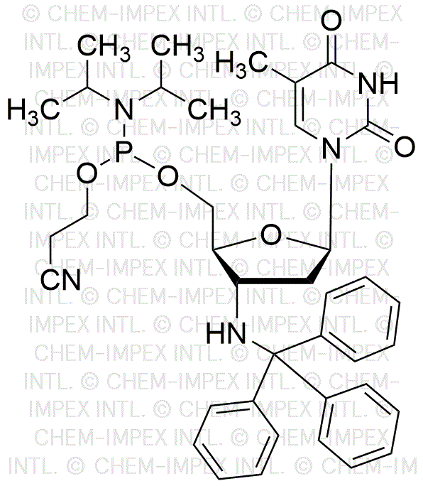 3'-(Trityl)amino-2', 3'-dideoxythymidine 5'-(2-cyanoethyl N,N-diisopropylphosphoramidite)