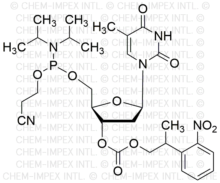 3'-NPPOC-desoxitimidina-5'-cianoetil fosforamidita