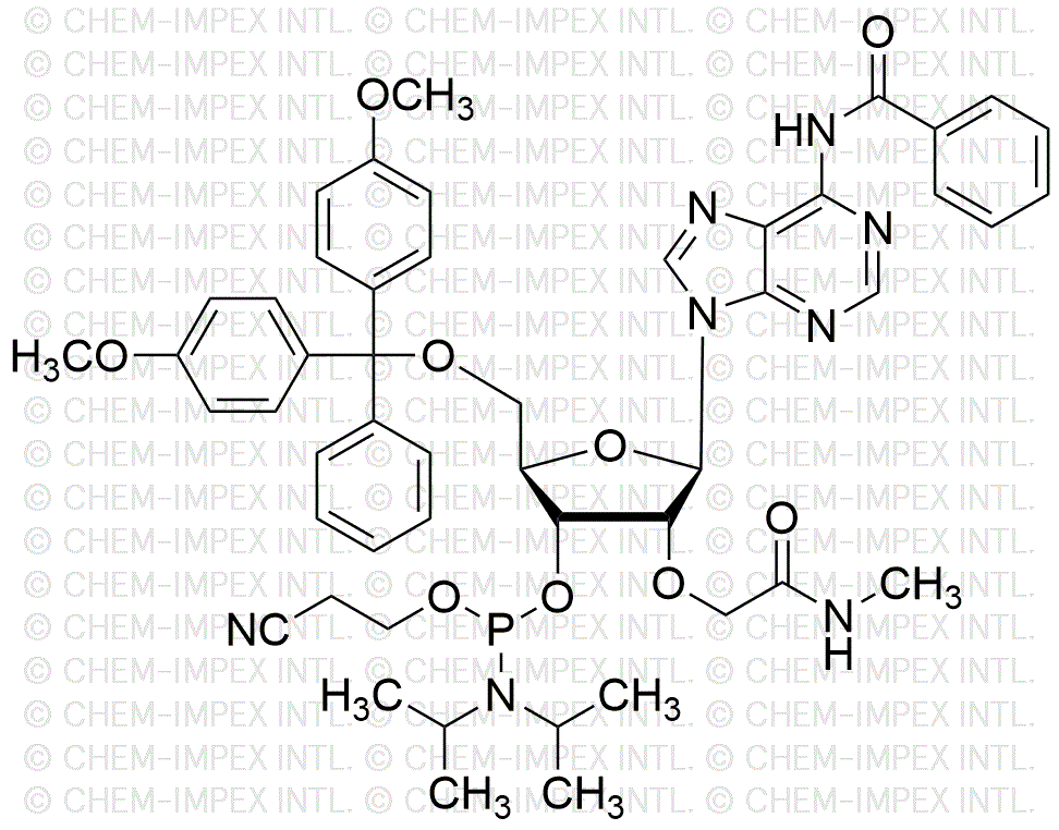 [6-N-Benzoil-5'-O-(4, 4'-dimetoxitritil)-2'-O-[2-(metilamino)-2-oxoetil]adenosina]-3'-[(2-cianoetil)-N, N-diisopropil]fosforamidita