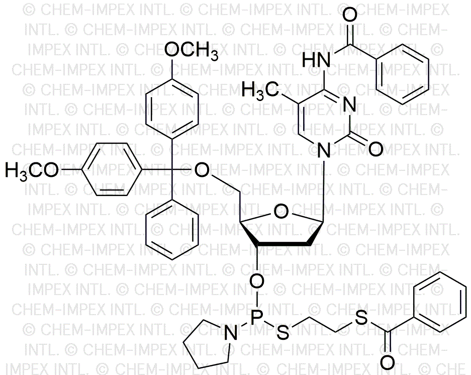 N4-Benzoil-5'-O-(4, 4'-dimetoxitritil)-5-metil-2'-desoxicitidina-3'-[S-(b-(benzoilmercapto)etil)pirrolidino tiofosforoamidita]