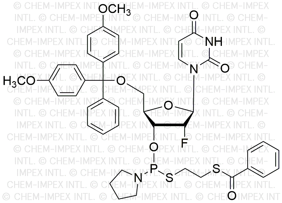 5'-O-(4, 4'-Dimethoxytrityl)-2'-fluoro-2'-deoxyuridine-3'-[S-(b-(benzoylmercapto)ethyl)pyrrolidino thiophosphoroamidite]