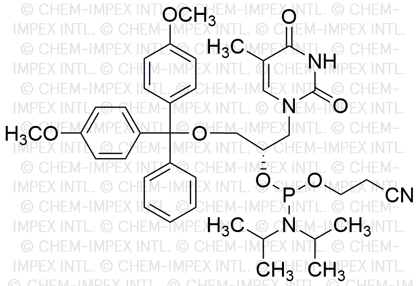 (S)-1-O-(4, 4'-diméthoxytrityl)-3-(5-méthyl-2, 4-dioxo-3, 4-dihydropyrimidin-1(2H)-yl)propan-2-yl (2-cyanoéthyl) diisopropylphosphoramidite