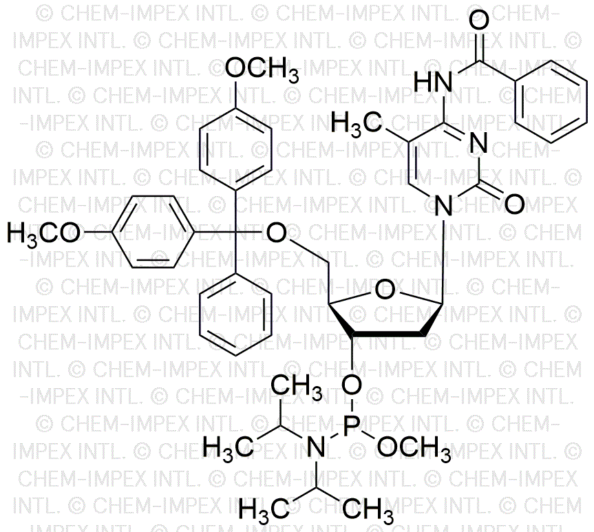 5'-O-(4, 4'-diméthoxytrityl)-N4-benzoyl-5-méthyl-2'-désoxycytidine-3'-méthoxy phosphoramidite