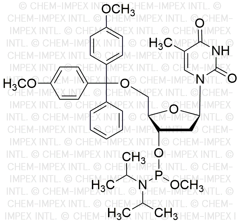 5'-O-(4, 4'-Dimethoxytrityl)-2'-deoxythymidine-3'-methoxy phosphoramidite