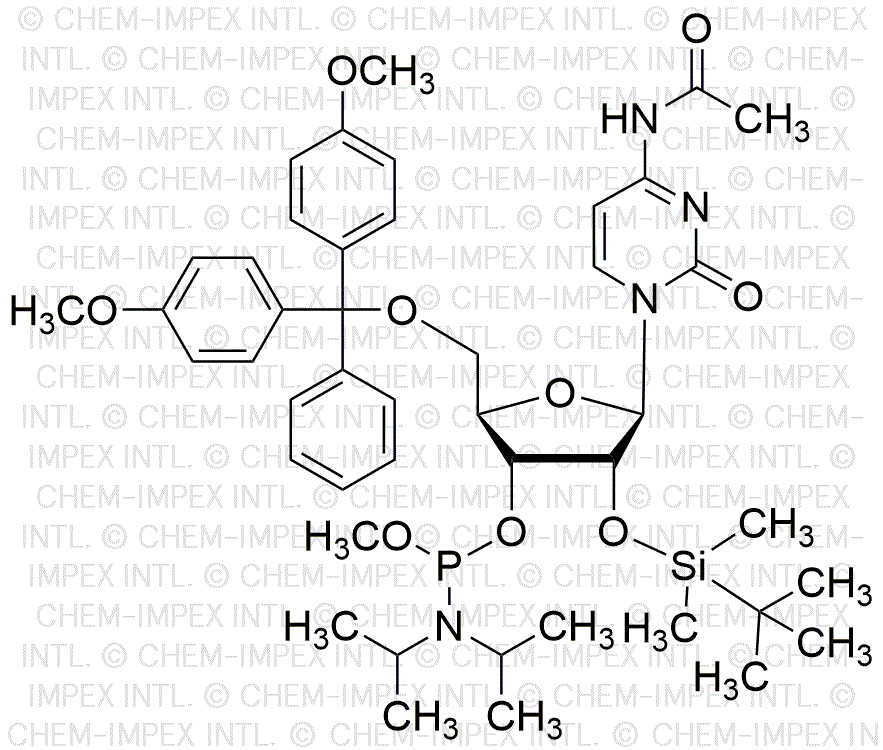 5'-O-(4, 4'-Dimethoxytrityl)-N4-acetyl-2'-O-(tert-butyldimethylsilyl)cytidine-3'-methoxy phosphoramidite