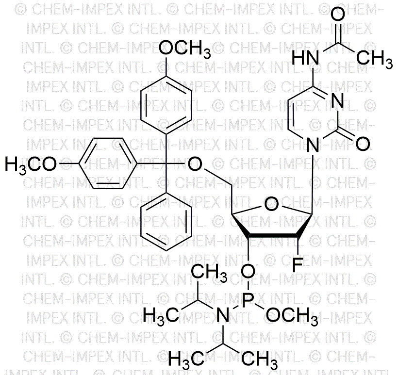 5'-O-(4, 4'-diméthoxytrityl)-N4-acétyl-2'-fluoro-2'-désoxycytidine-3'-méthoxy-phosphoramidite