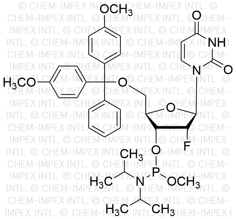 5'-O-(4, 4'-Dimetoxitritil)-2'-fluoro-2'-desoxiuridina-3'-metoxi-fosforamidita