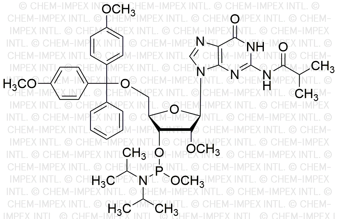 5'-O-(4, 4'-diméthoxytrityl)-N2-isobutyryl-2'-O-méthyl-guanosine-3'-méthoxy-phosphoramidite