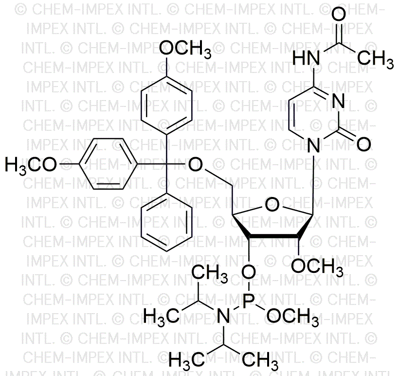 5'-O-(4, 4'-diméthoxytrityl)-N4-acétyl-2'-O-méthyl-cytidine-3'-méthoxy-phosphoramidite